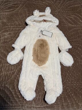 Rock-A-Bye Baby Boutique White Bear Pramsuit